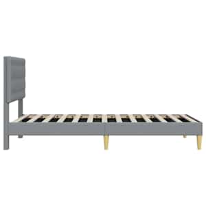 Rám postele s čelo Světle šedá 80 x 200 cm Textil - obrázek 5