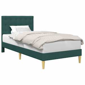 vidaXL Voodi raam peaga Tumeroheline 80 x 200 cm kangas