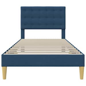 Rám postele s čelo Modrá 90 x 190 cm Textil - obrázek 4