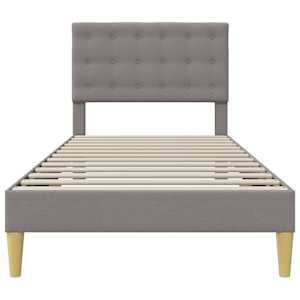 Rám postele s čelo Taupe 90 x 200 cm Textil - obrázek 4