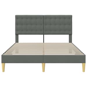 Rám postele s čelo Tmavě šedá 120 x 190 cm Textil - obrázek 4