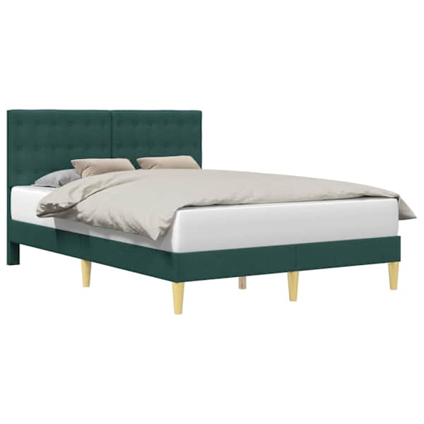vidaXL Voodi raam peaga Tumeroheline 120 x 190 cm kangas