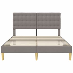 Rám postele s čelo Taupe 140 x 190 cm Textil - obrázek 4