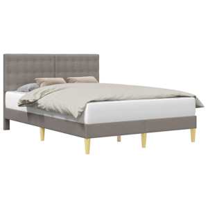 vidaXL Voodi raam peaga Pruunikashall 160 x 200 cm kangas