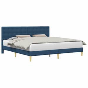 vidaXL Voodi raam peaga Sinine 180 x 200 cm kangas