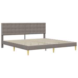 Rám postele s čelo Taupe 200 x 200 cm Textil - obrázek 3