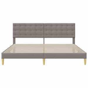 Rám postele s čelo Taupe 200 x 200 cm Textil - obrázek 4