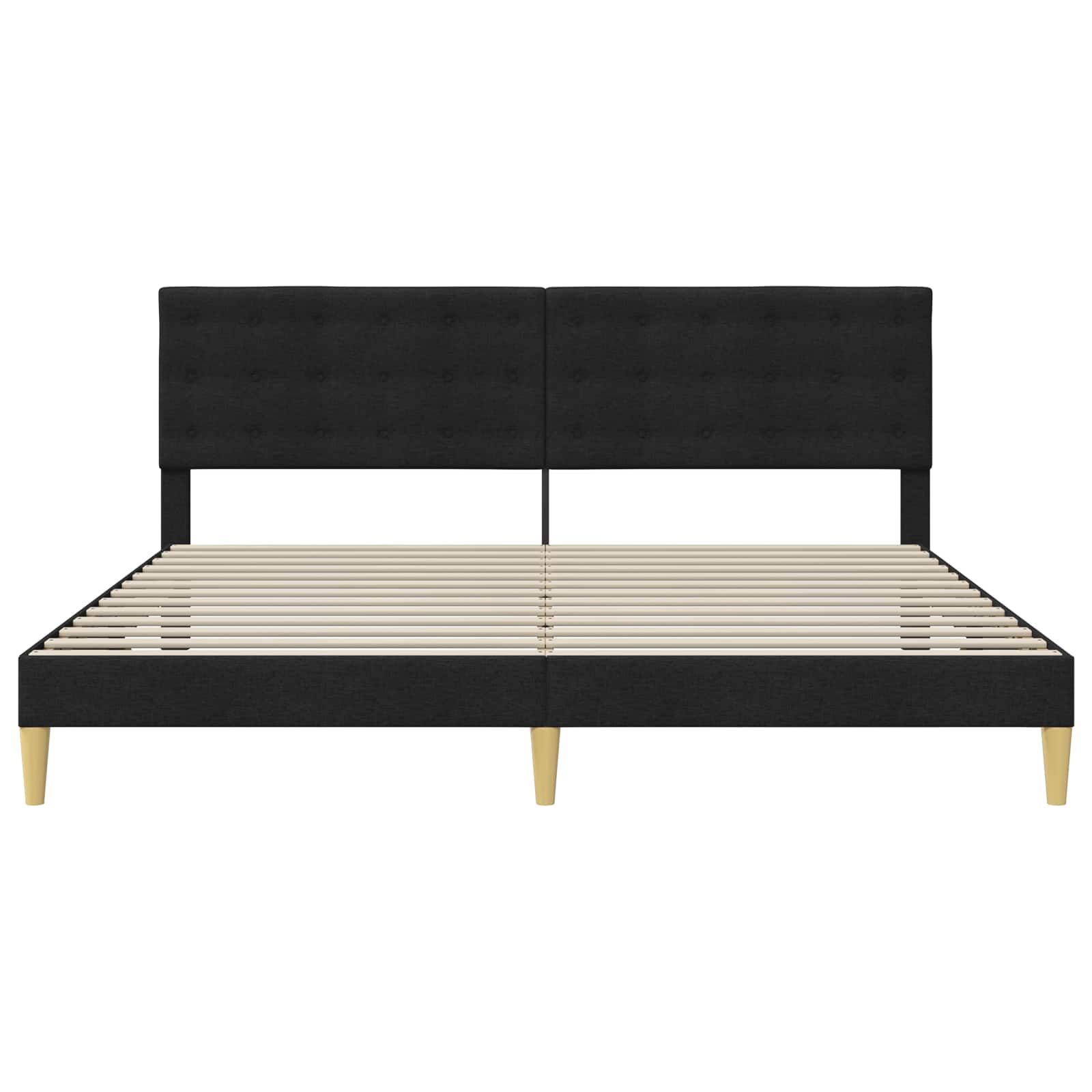 Sengestamme med hodegjerde Svart 180 x 200 cm Stoff - Bilde 4