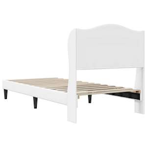 Rám postele s čelo Bílá 90 x 200 cm Umělá kůže - obrázek 6