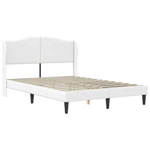 Rám postele s čelo Bílá 120 x 200 cm Umělá kůže - obrázek 3