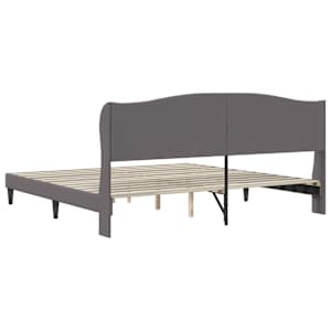 Rám postele s čelo Šedá 180 x 200 cm Umělá kůže - obrázek 6