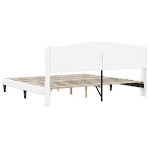 Rám postele s čelo Bílá 200 x 200 cm Umělá kůže - obrázek 6