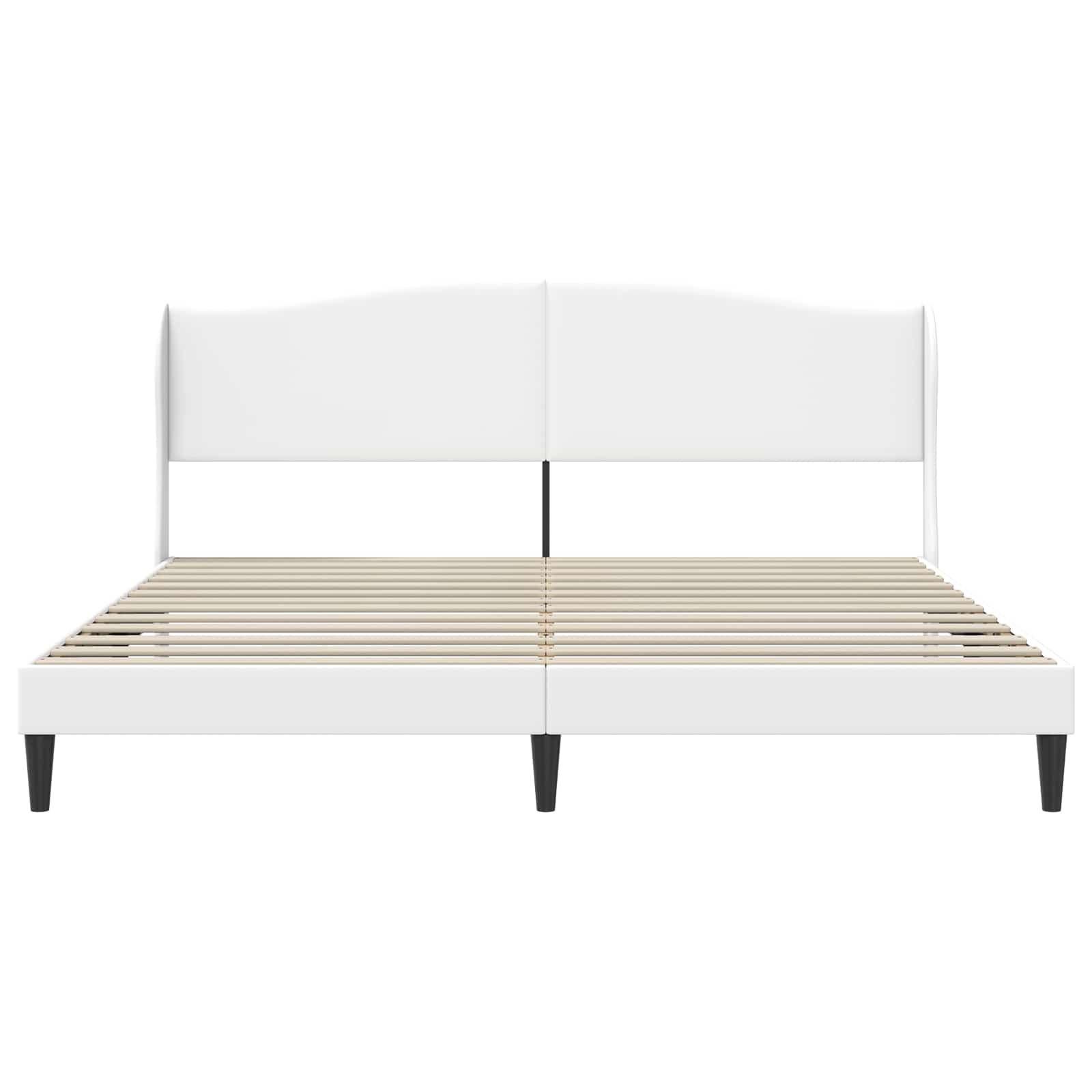 Sengestamme med hodegjerde Hvit 180 x 200 cm Kunstlær - Bilde 4
