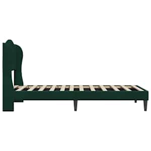 Rám postele s čelo Tmavě zelená 90 x 200 cm Samet - obrázek 5