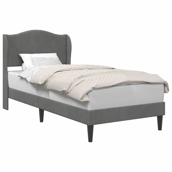 vidaXL Voodi raam peaga Tumehall 100 x 200 cm Samet