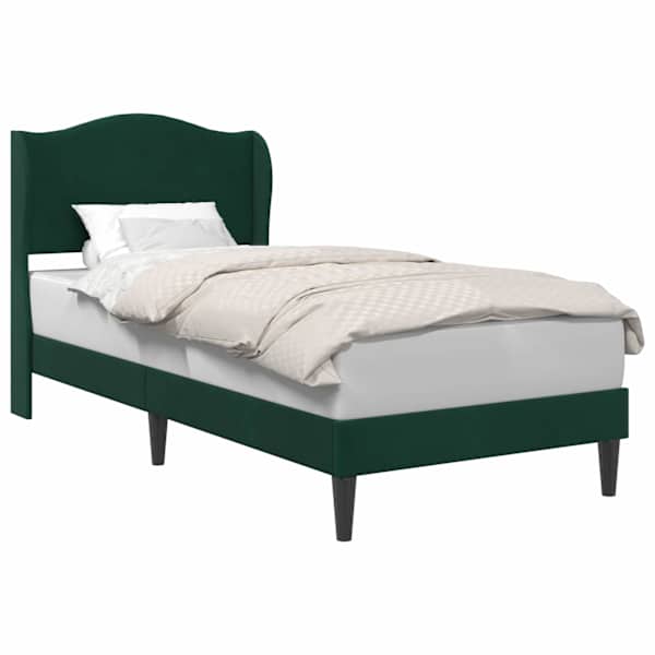 vidaXL Voodi raam peaga Tumeroheline 100 x 200 cm Samet