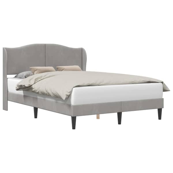 vidaXL Voodi raam peaga Helehall 120 x 190 cm Samet