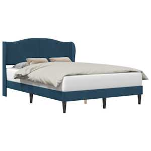 vidaXL Voodi raam peaga Sinine 120 x 190 cm Samet
