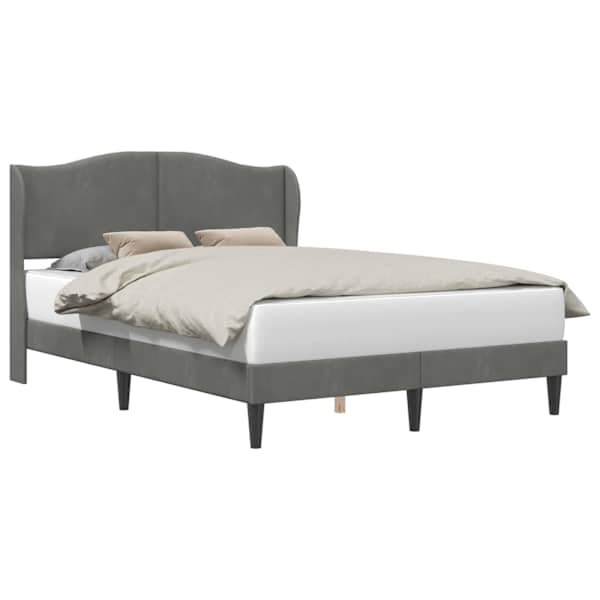 vidaXL Voodi raam peaga Tumehall 160 x 200 cm Samet