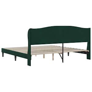Rám postele s čelo Tmavě zelená 200 x 200 cm Samet - obrázek 6