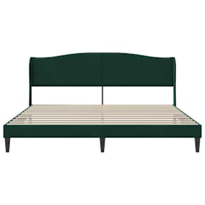 Rám postele s čelo Tmavě zelená 200 x 200 cm Samet - obrázek 4