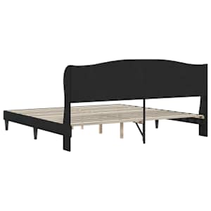Rám postele s čelo Černá 200 x 200 cm Samet - obrázek 6