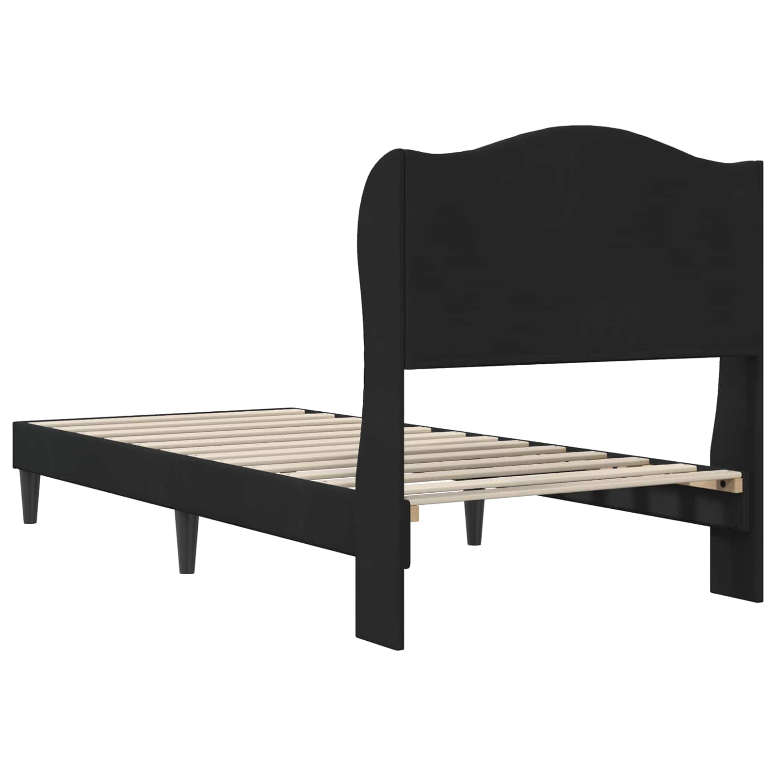 Sengestamme med hodegjerde Svart 90 x 190 cm Fløyel - Bilde 6