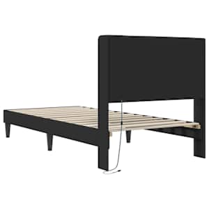 Rám postele s LED pásky s čelo Černá 90 x 190 cm Umělá kůže - obrázek 8
