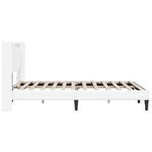 Rám postele s LED pásky s čelo Bílá 120 x 200 cm Umělá kůže - obrázek 7