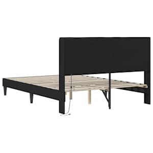 Rám postele s LED pásky s čelo Černá 140 x 190 cm Umělá kůže - obrázek 8