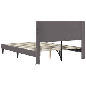 Rám postele s LED pásky s čelo Šedá 160 x 200 cm Umělá kůže - obrázek 8