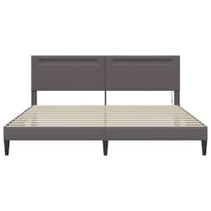 Rám postele s LED pásky s čelo Šedá 180 x 200 cm Umělá kůže - obrázek 6