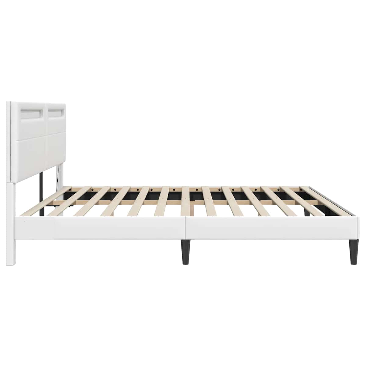 Sengestel med LED-lysstrimler Kunstlæder - Billede 7