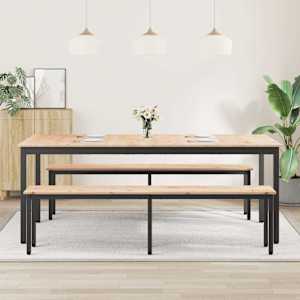 Jídelní stůl Přírodní 200 x 100 x 75 cm Masivní borové dřevo - obrázek 4