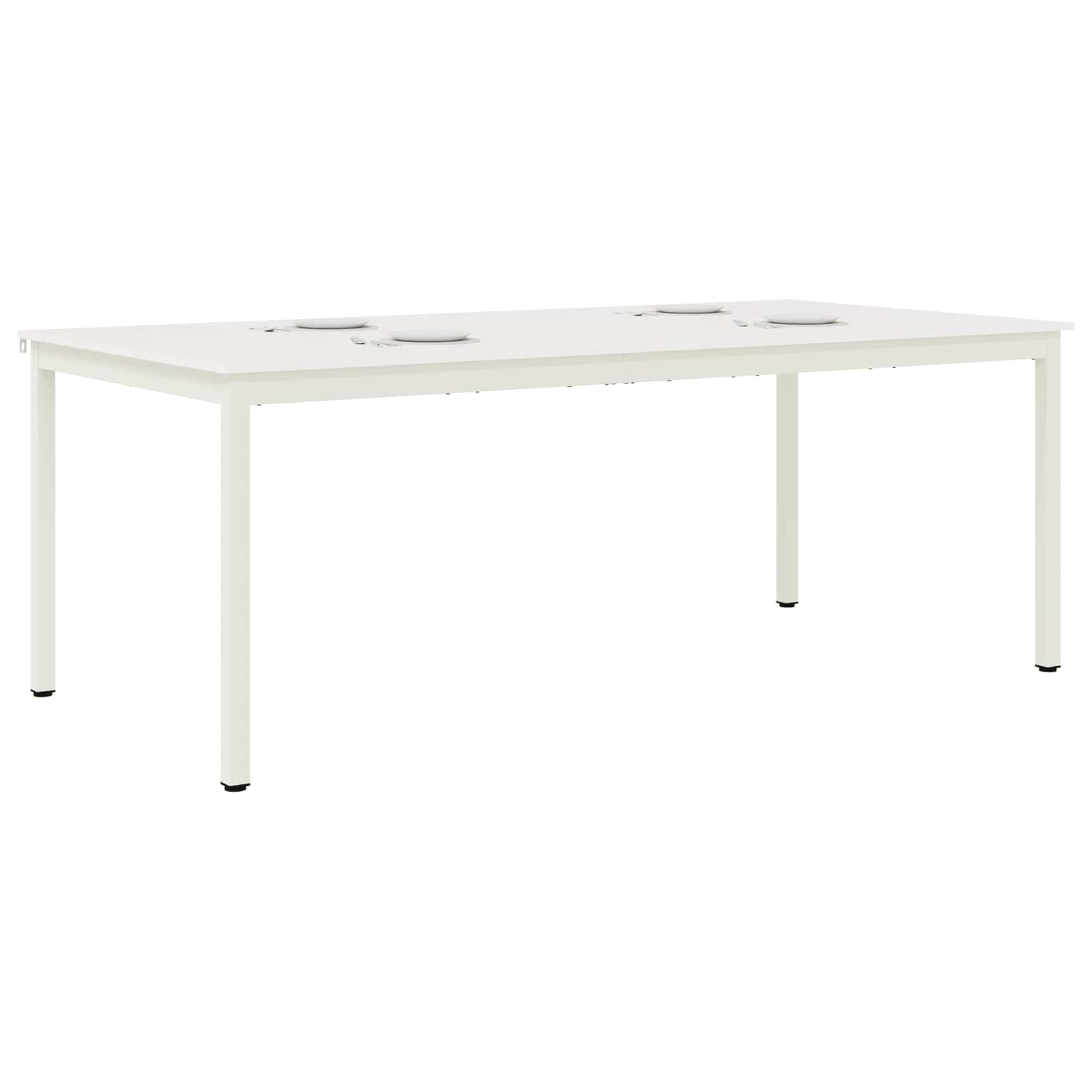 vidaXL Eettafel Wit 200 x 100 x 75 cm Massief grenenhout