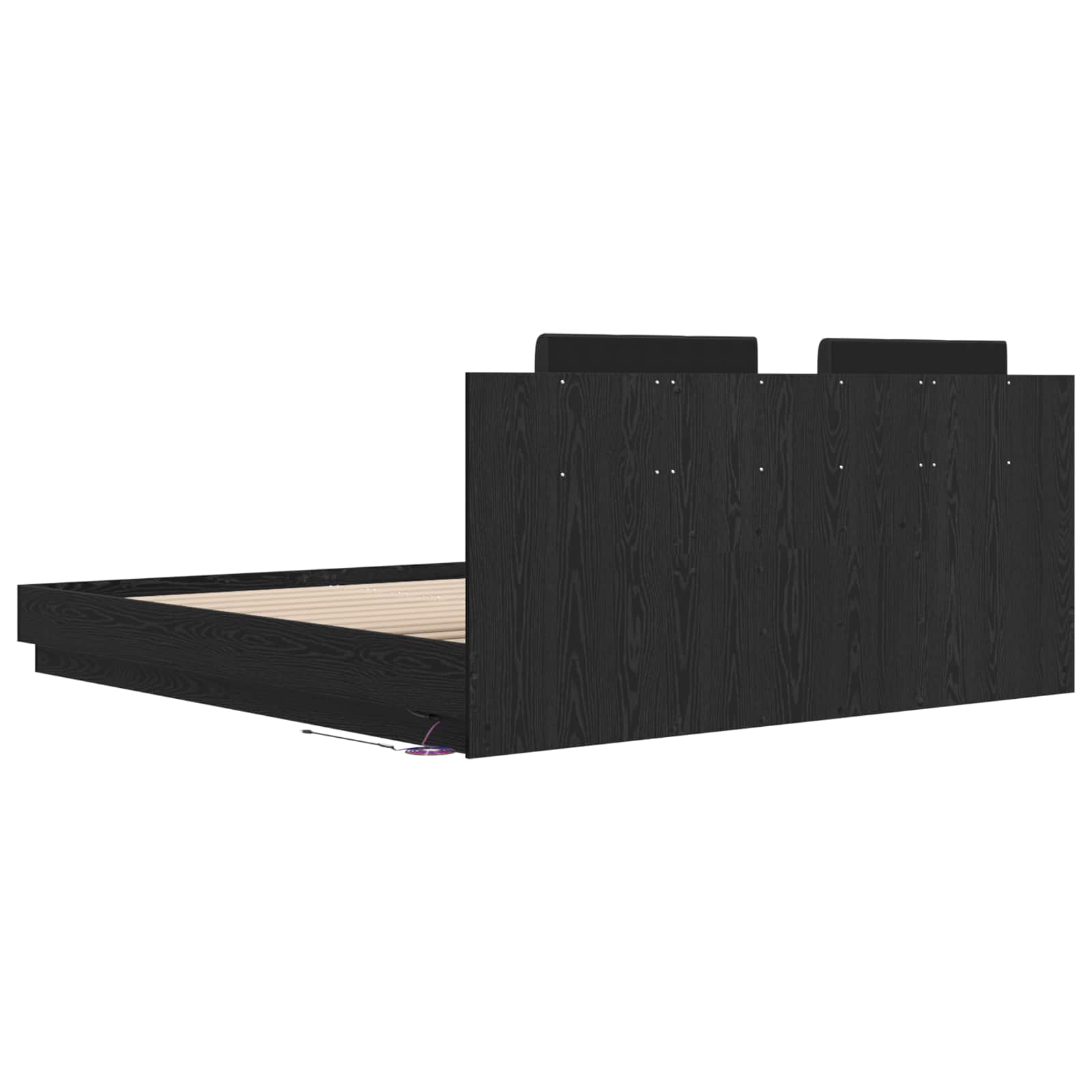 Okvir postelje z naslonjalom Črna Orehovina 200 x 200 cm - slika 8