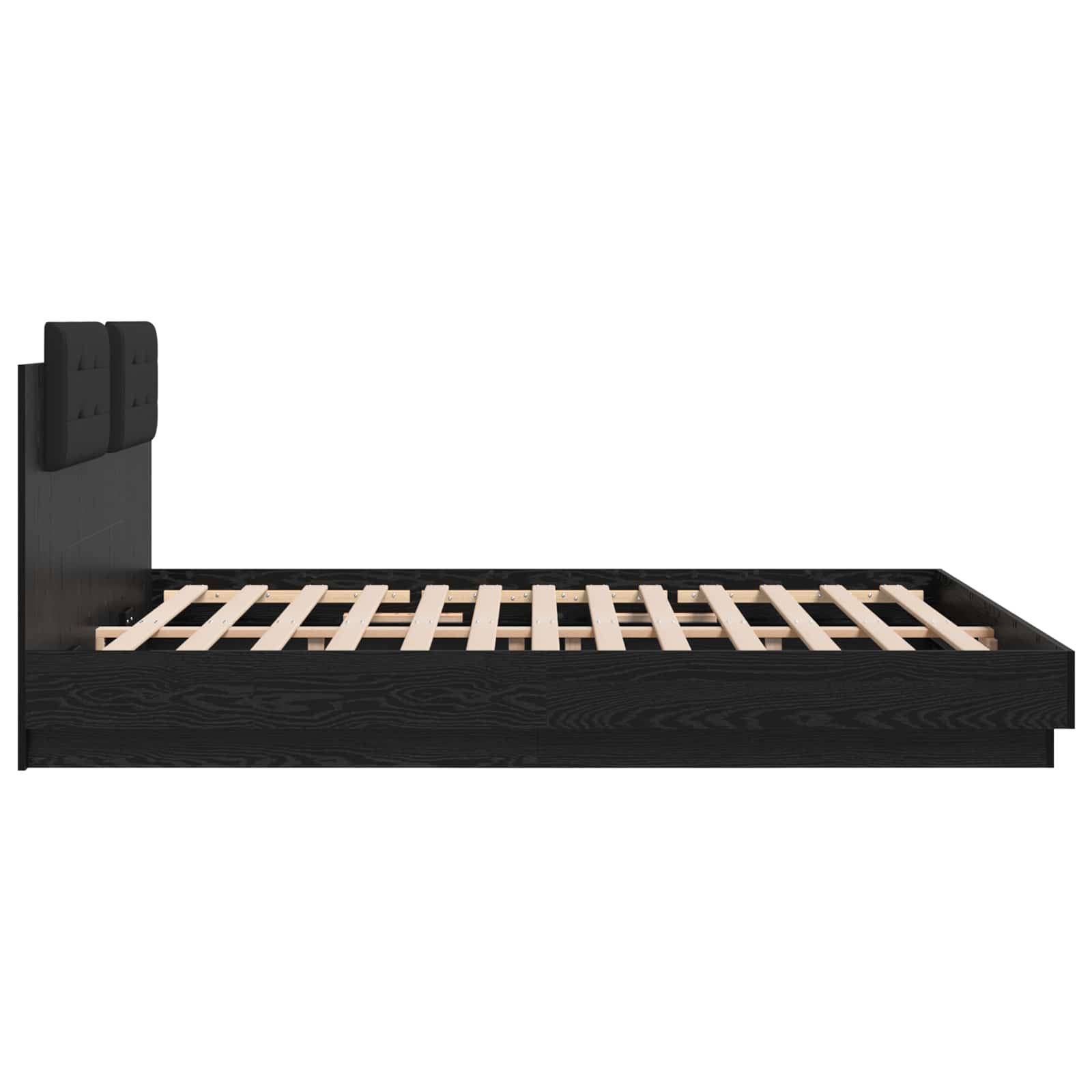 Okvir postelje z naslonjalom Črna Orehovina 200 x 200 cm - slika 7