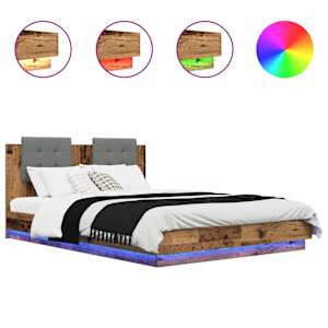 vidaXL Peatsiga voodiraam Vana puit 140 x 200 cm Tehispuit