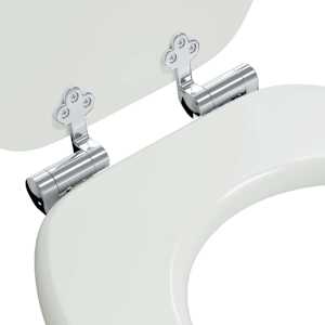 Toaletní sedátko s tlumeným zavíráním 2 pcs Bílý 44 x 38 cm - obrázek 6