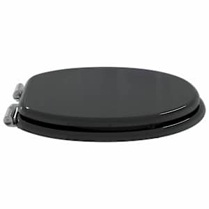 Toaletní sedátko s tlumeným zavíráním 2 pcs Černý 44 x 38 cm - obrázek 4