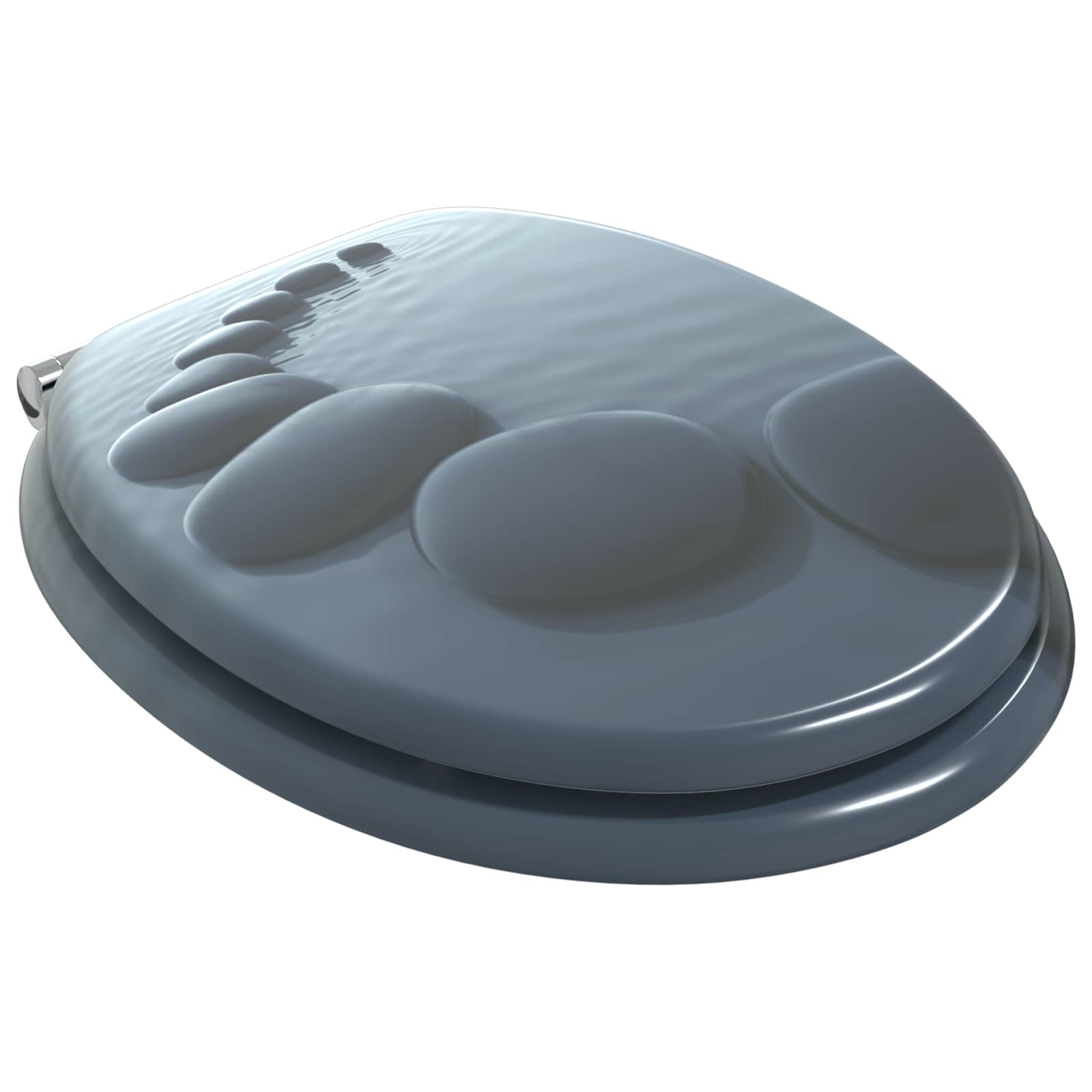 Thumbnail - vidaXL Soft-Close Toilettensitz 2 pcs Grau 44 x 38 cm MDF-Platte