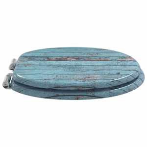Toaletní sedátko s tlumeným zavíráním 2 pcs Modrá 44 x 38 cm - obrázek 4