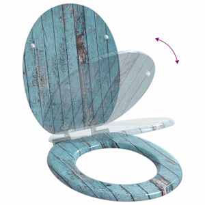 Toaletní sedátko s tlumeným zavíráním 2 pcs Modrá 44 x 38 cm - obrázek 10