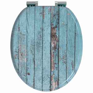 Toaletní sedátko s tlumeným zavíráním 2 pcs Modrá 44 x 38 cm - obrázek 5