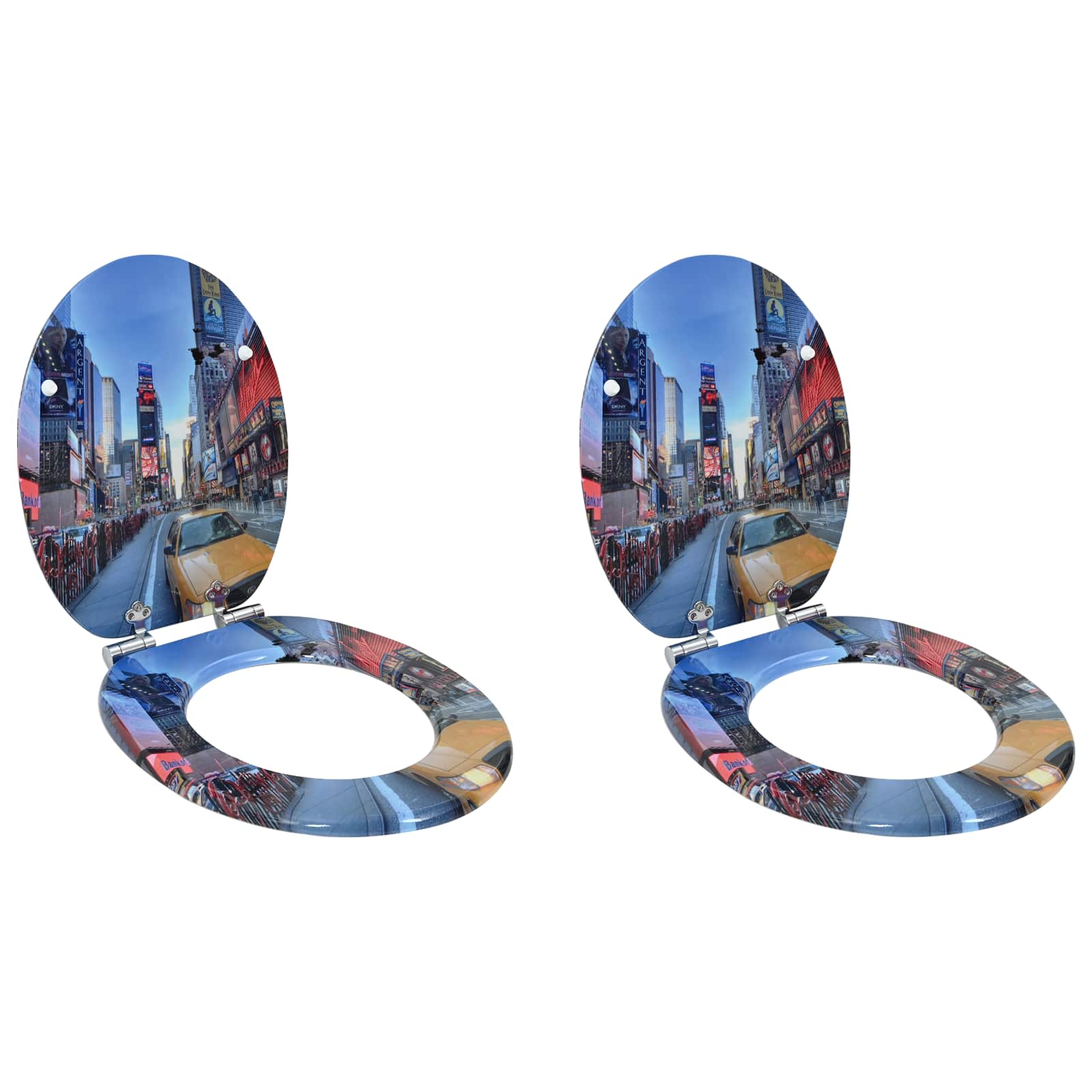 Pokrivalo za stranišče 2 pcs večbarvno 44 x 38 cm MDF plošča