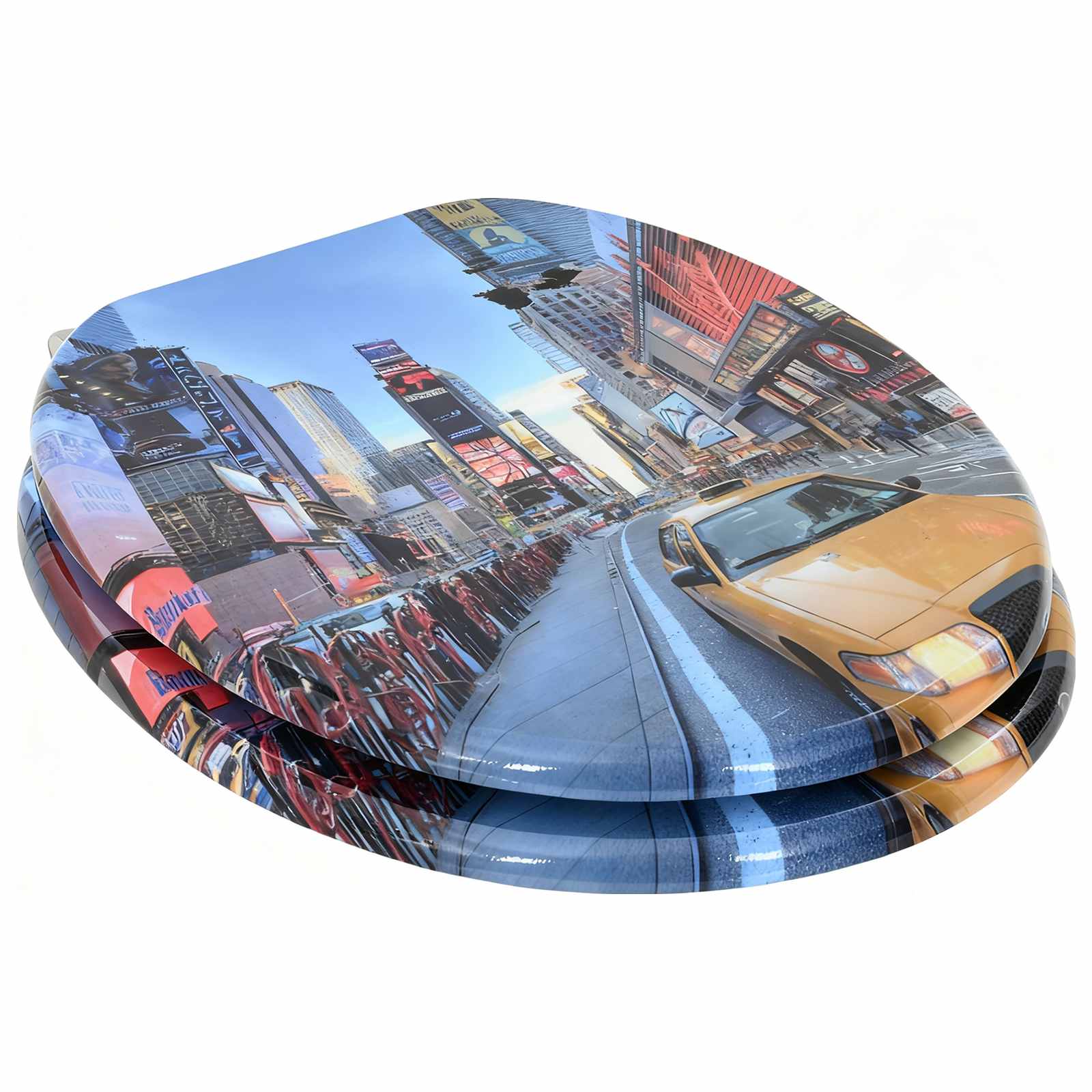 Thumbnail - vidaXL Soft-Close Toilettensitz 2 pcs Mehrfarbig 44 x 38 cm MDF-Platte