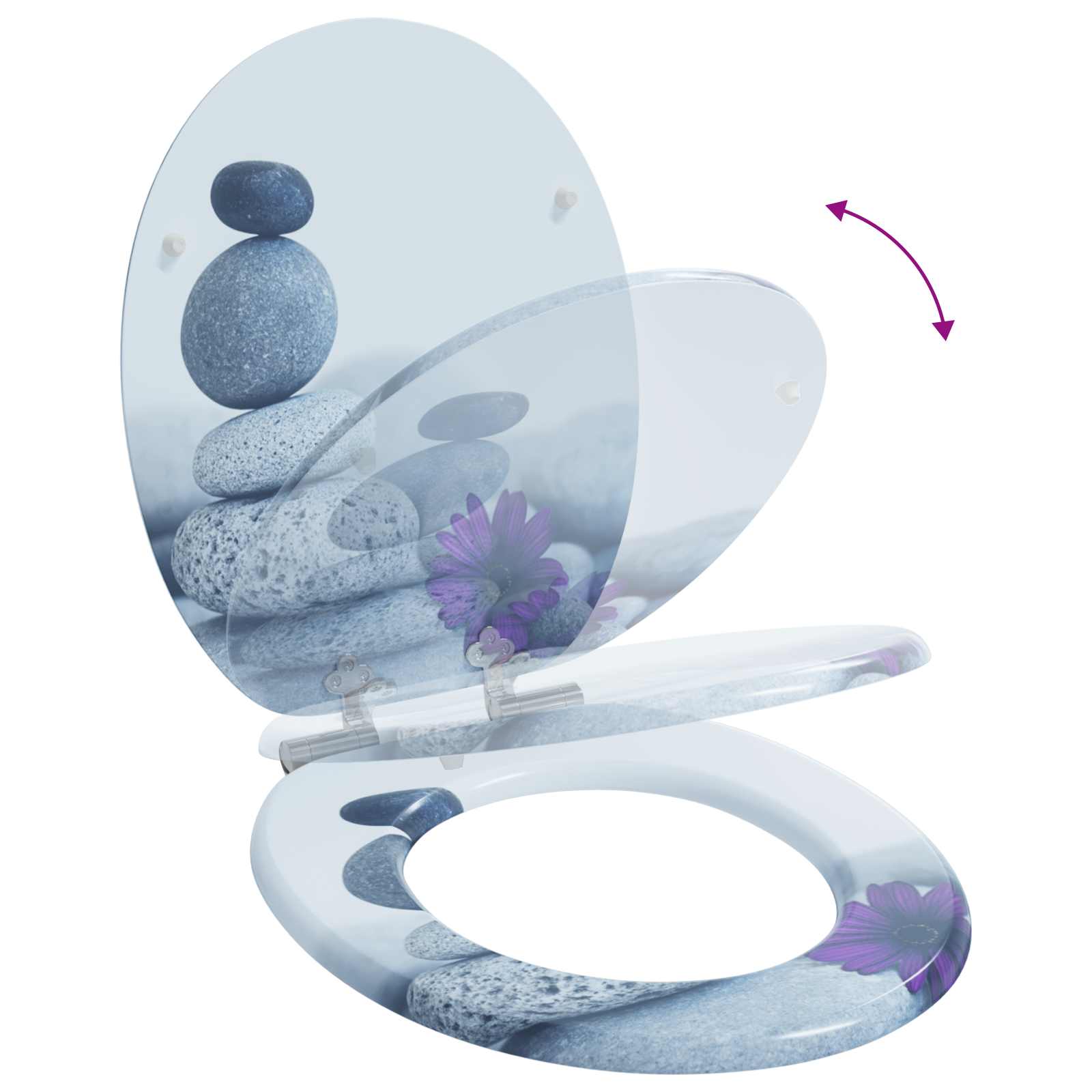 Pokrivalo za stranišče 2 pcs Siva 44 x 38 cm MDF plošča - slika 10