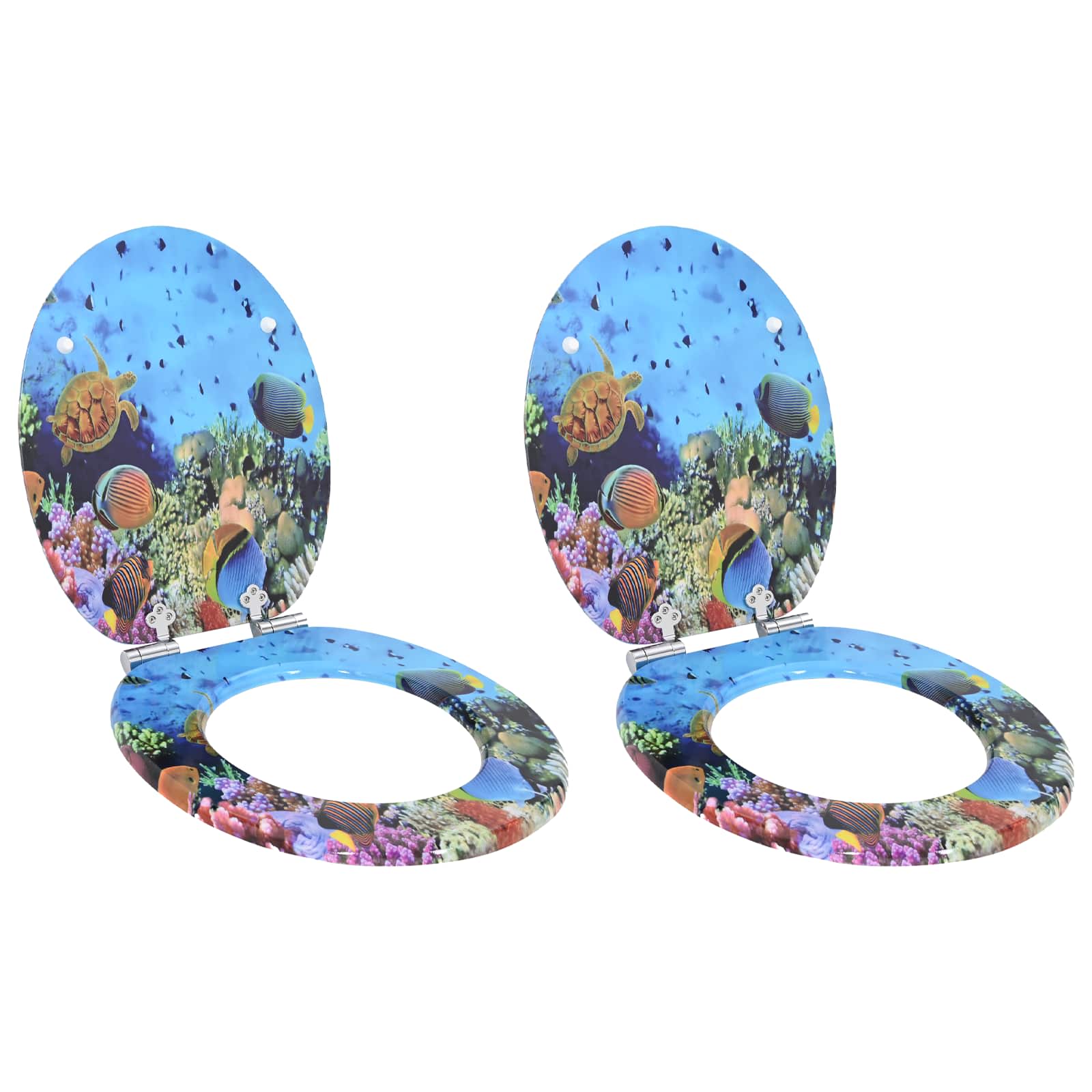 Pokrivalo za stranišče 2 pcs Temno morsko modra 44 x 38 cm