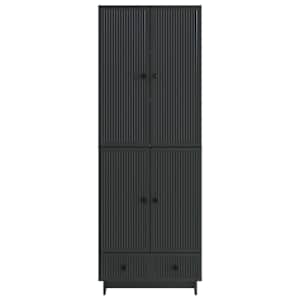 Sada skříněk 2 pcs Černá 66 x 34,5 x 95 cm Kompozitní dřevo - obrázek 4
