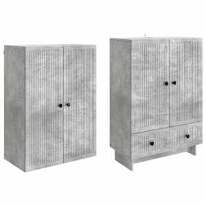 Sada skříněk 2 pcs Betonově šedá 66 x 34,5 x 95 cm - obrázek 3